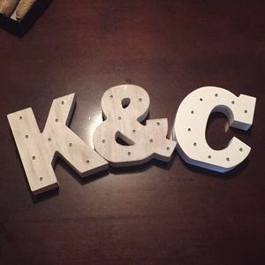 K & C Light up Letters